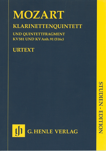 Mozart, W.A. (Wiese, ed):  Clarinet Quintet K.581, urtext (score)