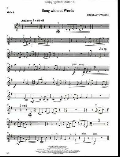 Townsend, Douglas: Quartets for Developing Violinists (4 violins)