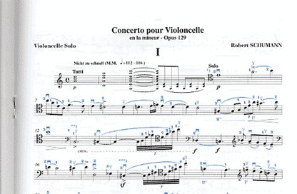 Schumann, Robert (Navarra): Concerto in A major (cello & piano or CD)