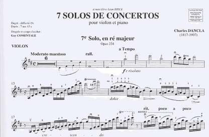 Dancla, Charles: Seventh Solo in D major (violin & piano)