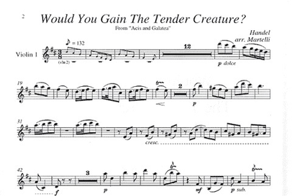 Handel, G.F. (Martelli): Would You Gain the Tender Creature (string quartet)