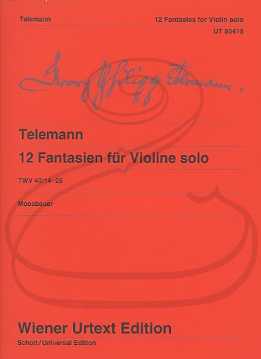 Telemann (Moosbauer): 12 Fantasies for Violin solo, TWV40: 14-25 - URTEXT (violin) Wiener Urtext