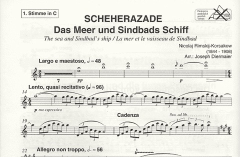 Rimsky-Korsakov: Scheherazade (2 violins & piano) UE