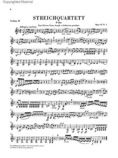 Beethoven (Herttrich): String Quartets Op.18, and String Quartet Version of Piano Sonata Op.14, No.1 - URTEXT (string quartet)