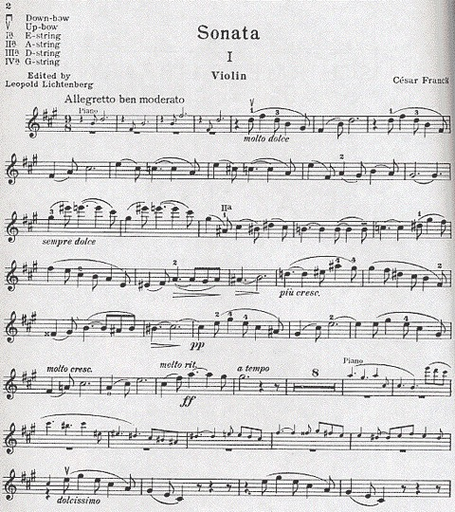 Franck, Cesar: Sonata for Violin & Piano in A, Schirmer