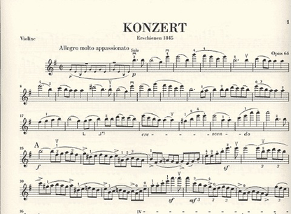 Mendelssohn, F. (Scheideler, ed.): Concerto, Op.64, in E Minor, urtext (violin & piano)