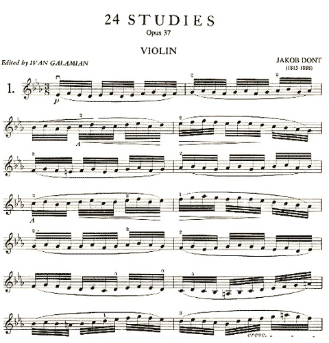 Dont, Jakob (Galamian): 24 Studies, Op.37, Preparatory to Kreutzer & Rode (violin) IMC