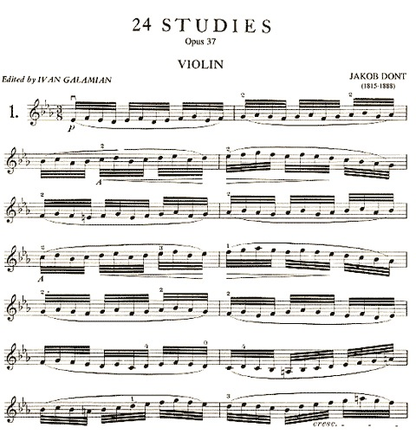 Dont, Jakob (Galamian): 24 Studies, Op.37, Preparatory to Kreutzer & Rode (violin) IMC