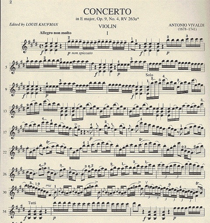 Vivaldi, A.: Concerto ''La Cetra''Op.9 No.4 (violin & piano)