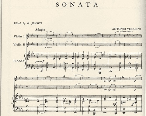 Veracini, F.M.: Sonata in C minor Op.1 (2 violins & piano)