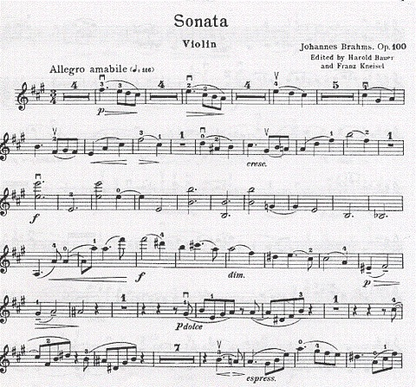 Brahms, Johannes: Sonata #2 Op.100 A maj (violin & piano)
