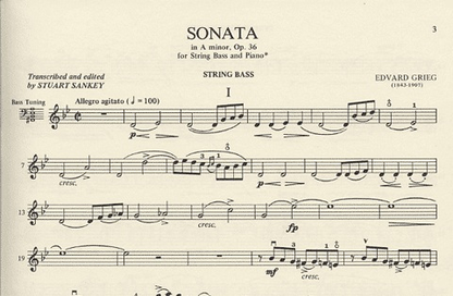 Grieg, Edvard: Sonata Op.36 (bass & piano)