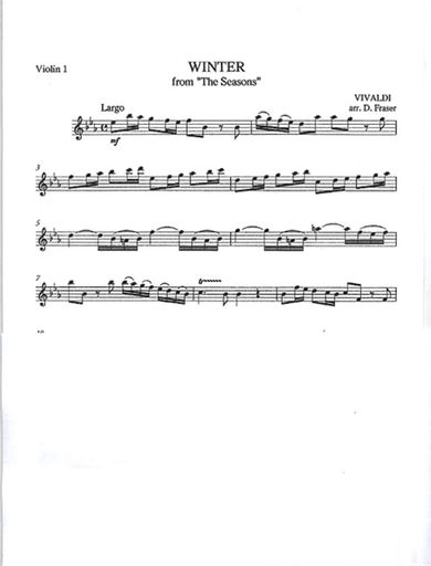 Vivaldi, Antonio (Fraser): Winter from the Four Seasons - Largo (String Quartet)