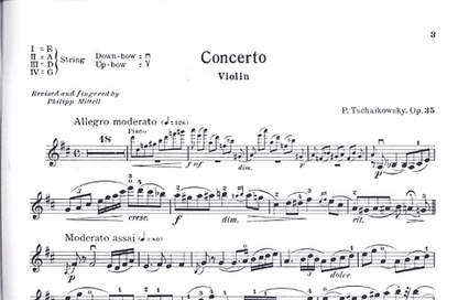 Tchaikovsky, Pyotr (Mittel): Concerto in D Major, Op.35 (violin & piano)