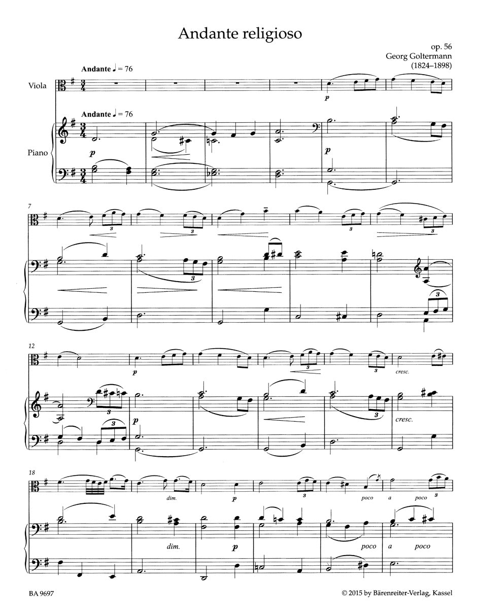 Barenreiter's Viola Collection - Concert Pieces for Viola and Piano