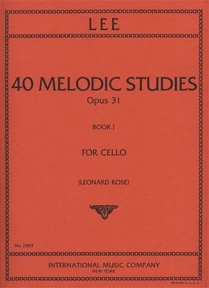 Lee: 40 Melodic Studies, Opus 31: Volume I for cello solo