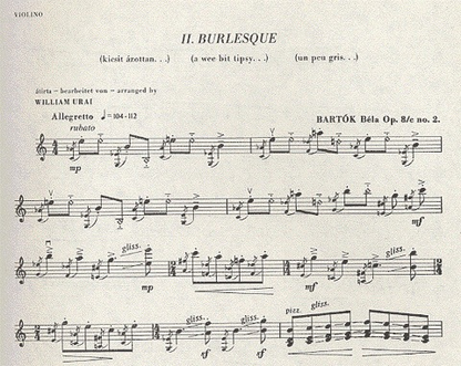 Bartok, Bela: Burlesque #2 (Violin & Piano)