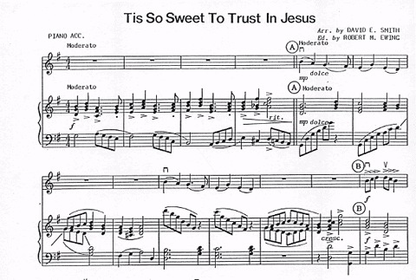 Smith, D.E.: Tis So Sweet to Trust In Jesus (Viola & Piano)