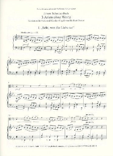 Bach, J.S. (Breuer): Three Arias without words (viola & piano)