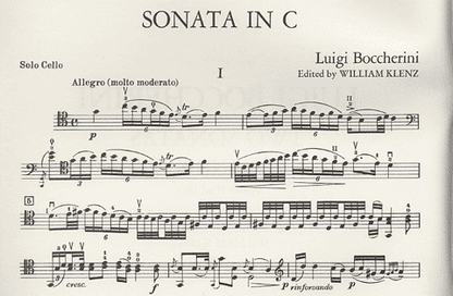 Boccherini, Luigi:(Klenz)Two Sonatas for cello & keyboard (cello II ad lib.) Galaxy Music