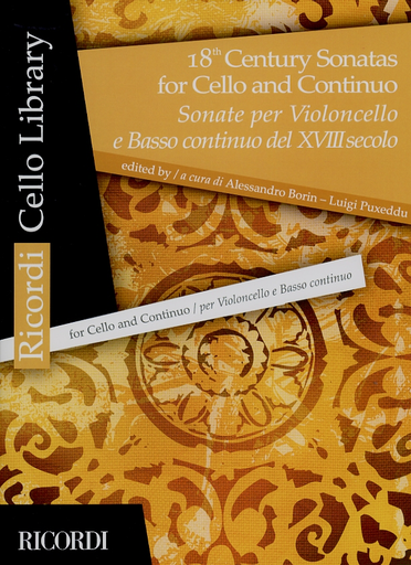 Borin/Puxeddu (editor): 18th Century Sonatas for Cello and Continuo (cello, keybord, cello)