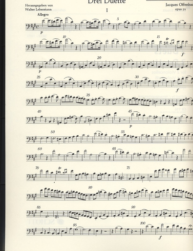 Offenbach, J. (Lebermann, arr.): 3 Duets, Op.51 (2 Cellos)