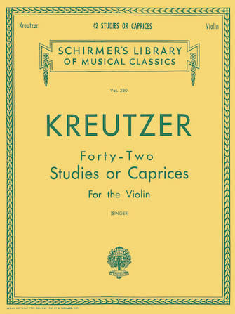 Kreutzer (Singer): 42 Studies or Caprices (violin) Schirmer