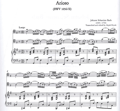 Bach, J.S. (Pejtsik): Arioso (cello & piano), Edito Musica Budapest