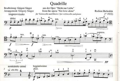 Shchedrin, Rodion: Quadrille (cello & piano)