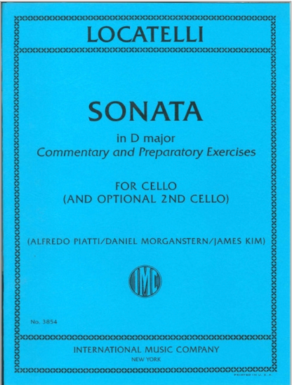 Locatelli (Morganstern): Sonata in D major: Commentary and Preparatory Exercises For Cello (and optional 2nd cello) (two cellos) IMC