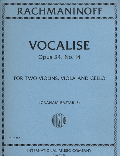 Rachmaninoff, Sergei (Bastable, editor): Vocalise, Op. 34 No. 14 (string quartet) score and parts