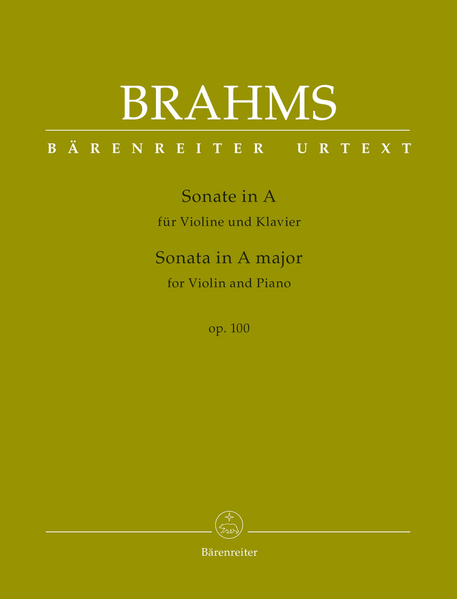 Brahms, Johannes : Sonata A major op. 100  (Violin and Piano) Barenreiter Urtext