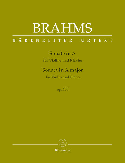 Brahms, Johannes : Sonata A major op. 100  (Violin and Piano) Barenreiter Urtext