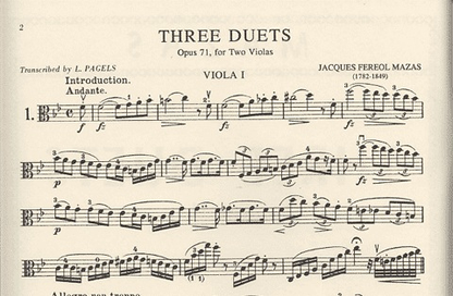 Mazas, J.F.: Three Duets Op.71 (2 Violas)