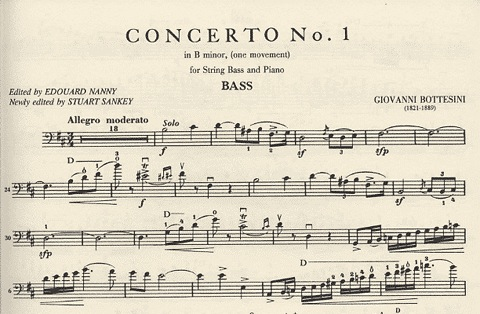 Bottesini, Giovanni (Sankey): Concerto #1 in B minor (bass & piano)