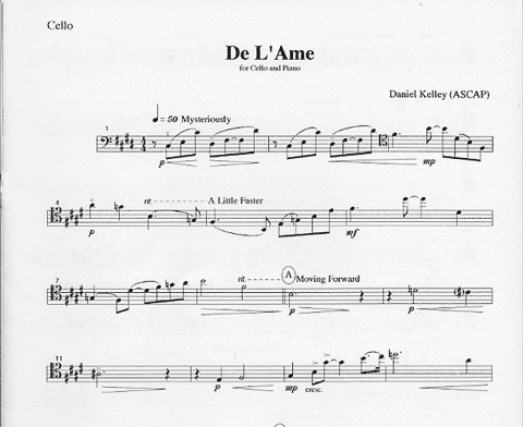 Kelley, Daniel: De L'Ame (cello & piano)