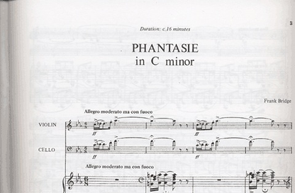 Bridge, Frank: Piano Trio No.1, Phantasie in C minor  (violin, cello, piano)