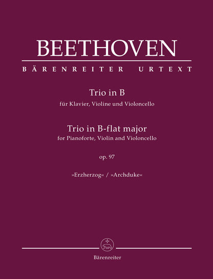 Beethoven, L. (Del Mar): Trio in B-flat major, op. 97 (violin, cello, piano) Barenreiter Urtext