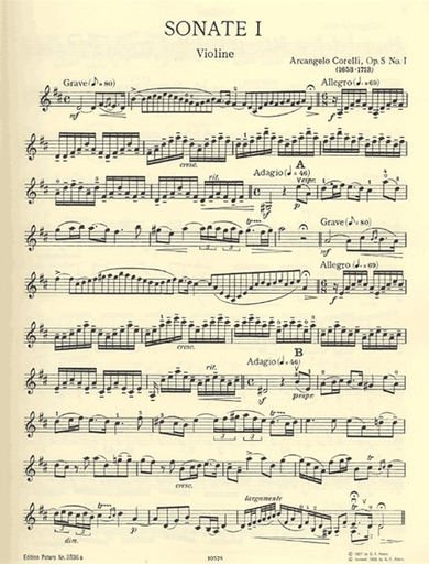 Corelli, Arcangelo: Violin Sonatas, Vol.1. Op.5  No.1, 4, 8 (violin & piano)