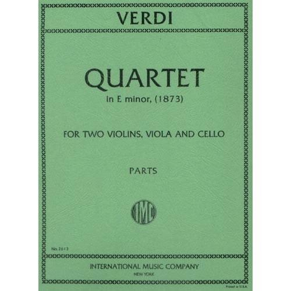 Verdi, Giuseppe: String Quartet in e minor, 1873 (set of parts)