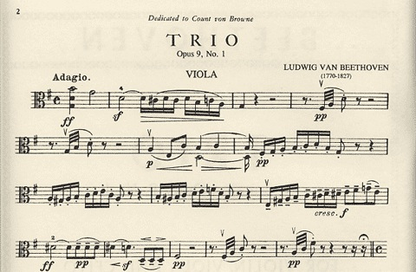 Beethoven: Trio in G major Op.9 No.1 (violin, Viola & cello) IMC
