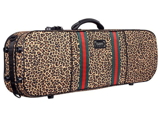 BAM Leo Stylus oblong violin case, leopard print