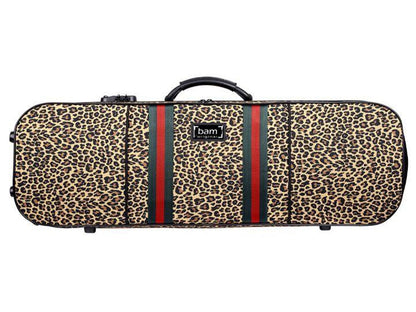 BAM Leo Stylus oblong violin case, leopard print