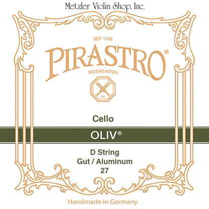 Pirastro OLIV cello D string, gut/aluminum, medium (27)