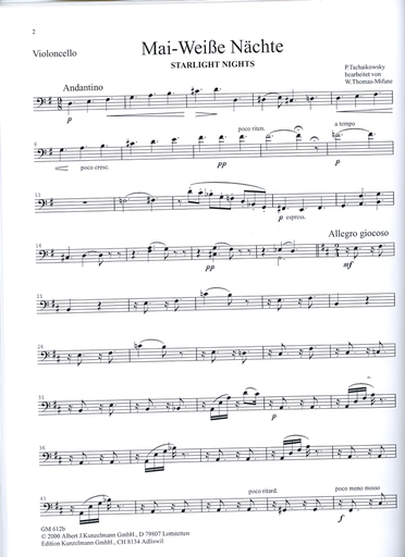 Tchaikovsky, P.I.: The Seasons, Vol.2 for String Quartet (set of parts)