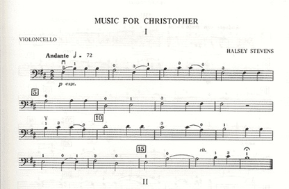 Stevens, Halsey: Music for Christopher (cello & piano)