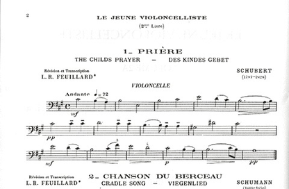 Feuillard, L.R.: The Young Cellist, Vol.2A (cello, and piano)