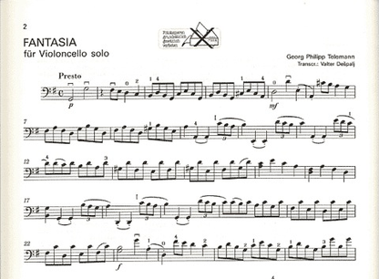 Telemann, G.P.: Fantasia (Cello Solo)