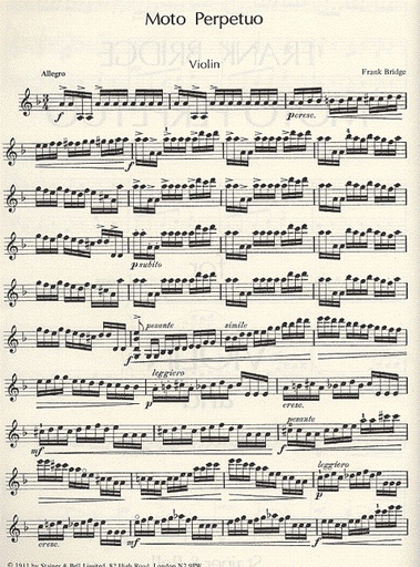 Bridge, Frank: Moto Perpetuo (violin & piano)