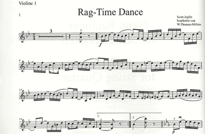 Thomas-Mifune: 9 Ragtimes for String Quartet Vol.2